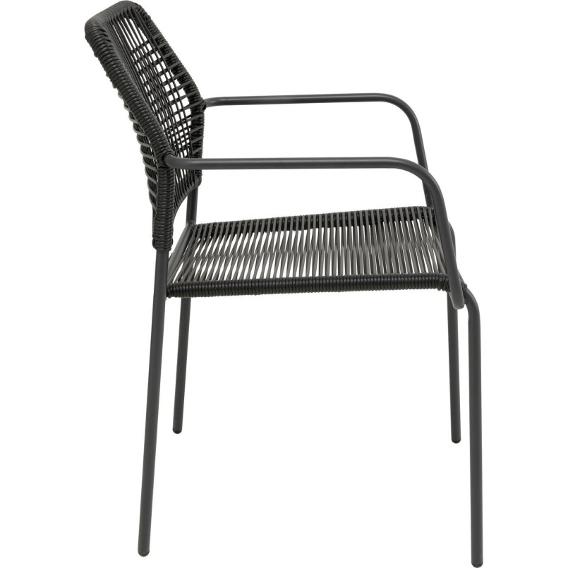 Table à manger et chaises noires de jardin - Madagascar - Kare Design