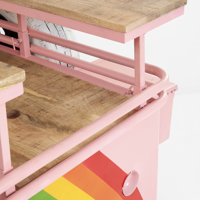 Pink car bar with flowers and rainbow - Flower Power - Kare Design