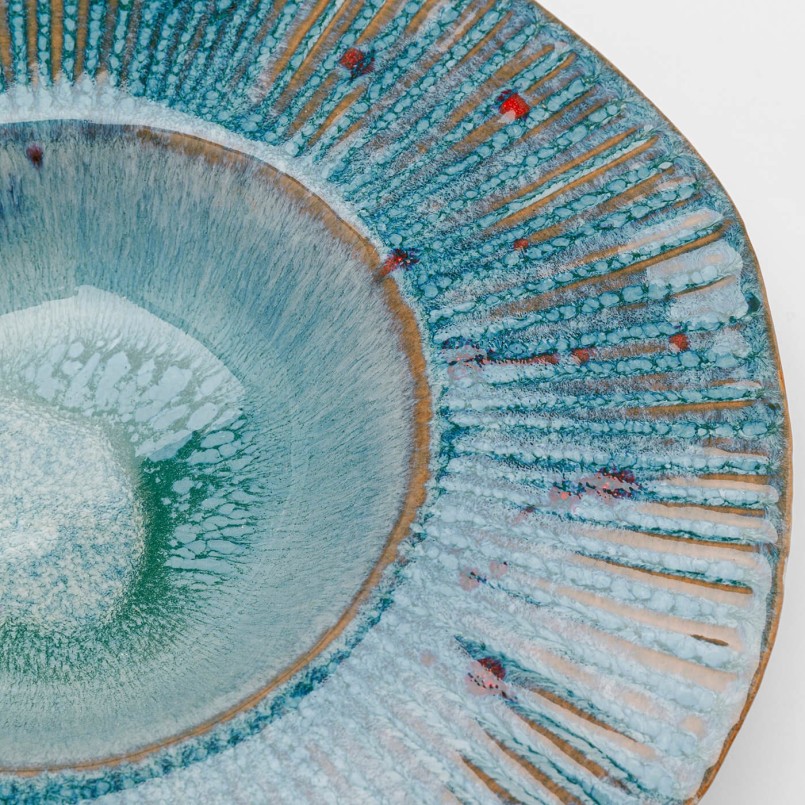 Assiette creuse en grès bleu - Mina - Kare Design