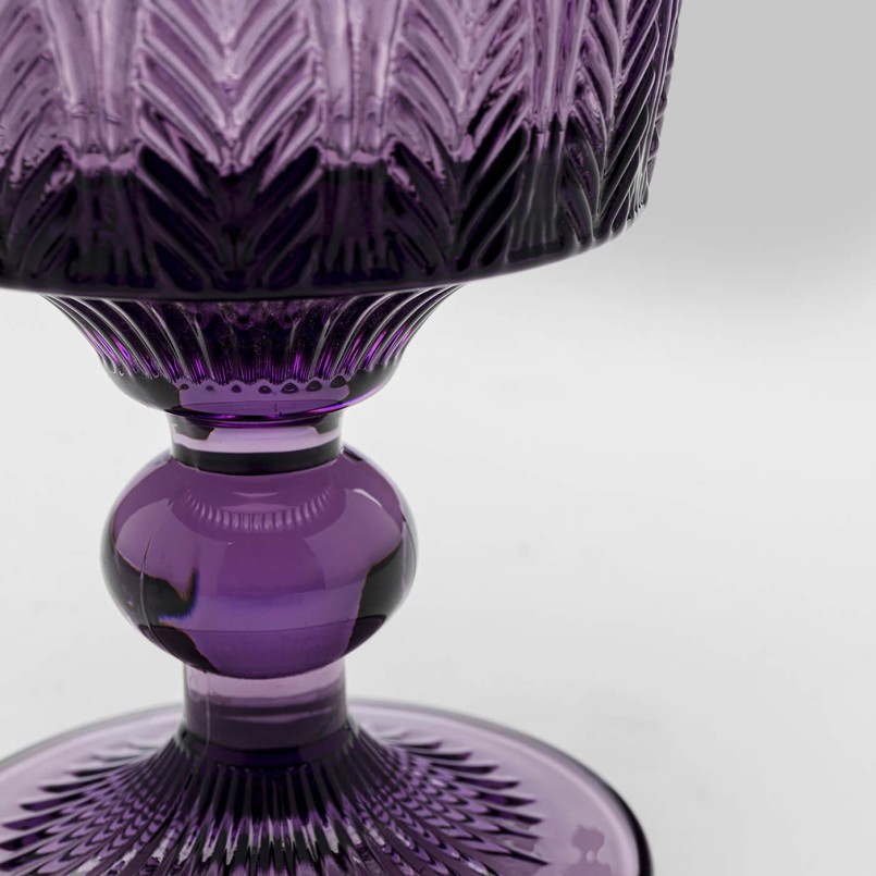 Verres à vin en verre violet - Fogli - Kare Design