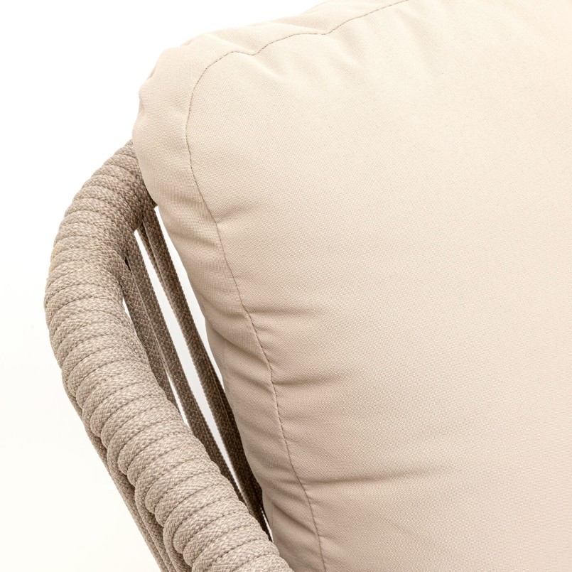 Outdoor chair with armrests Cyprus beige Kare Design