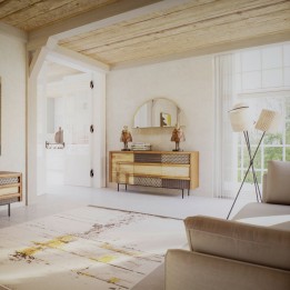 Staande lamp met drie bruine kappen - Cannes Trio - Kare Design