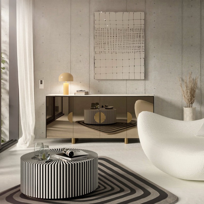 Retro beige tafellamp - Loungy - Kare Design