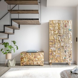 Houten kist met uitgesneden dierenmotieven - Dierentuin - Kare Design