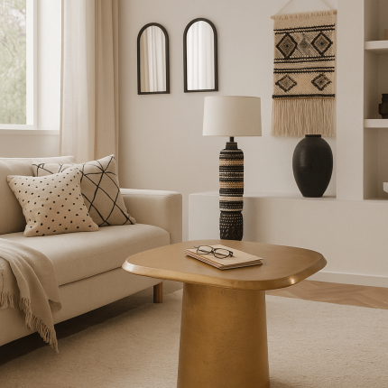 Side Table Bossy 55x43cm gold Kare Design