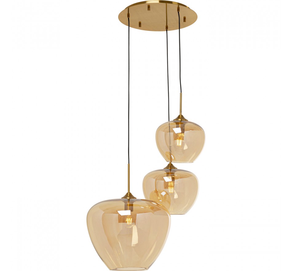 Suspension Sphere 3 ambrée Kare Design