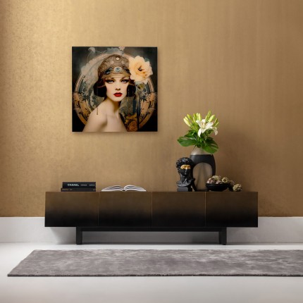 Wandfoto retro vrouw 100x100cm Kare Design