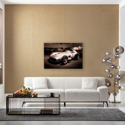 Tableau en verre voitures de courses 120x80cm Kare Design