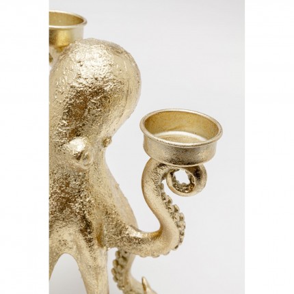 Kandelaar goud octopus 23cm Kare Design