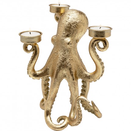 Candler Holder gold octopus 23cm Kare Design