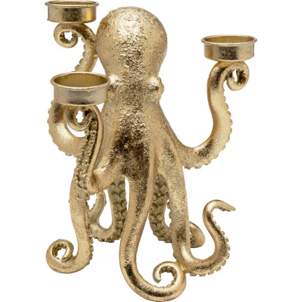 Candler Holder gold octopus 23cm Kare Design