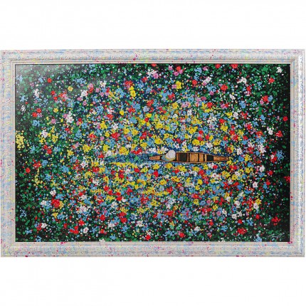 Tableau Frame marché aux fleurs flottant 150x100cm Kare Design