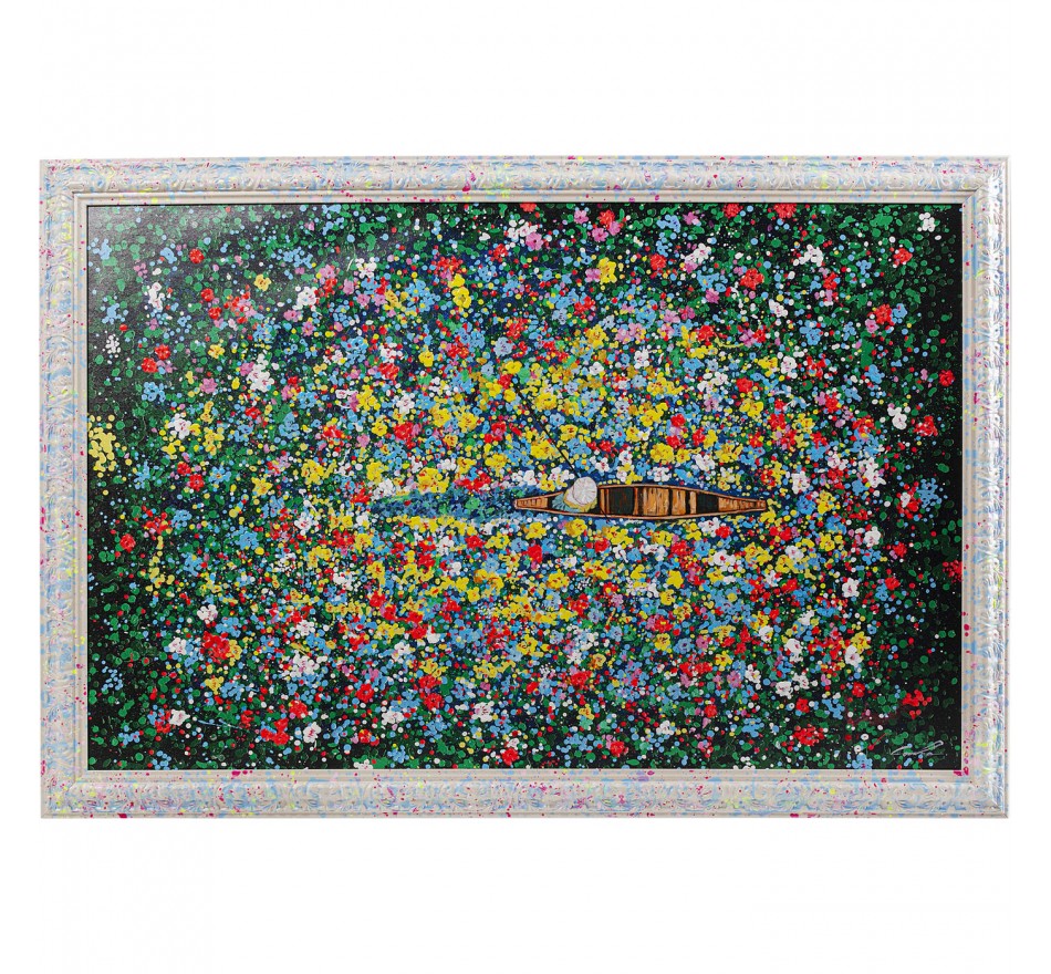 Tableau Frame marché aux fleurs flottant 150x100cm Kare Design