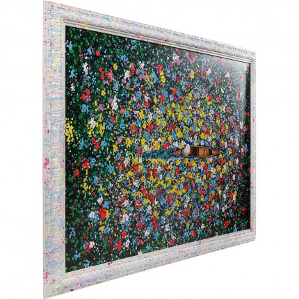 Schilderij drijvende bloemenmarkt 150x100cm Kare Design