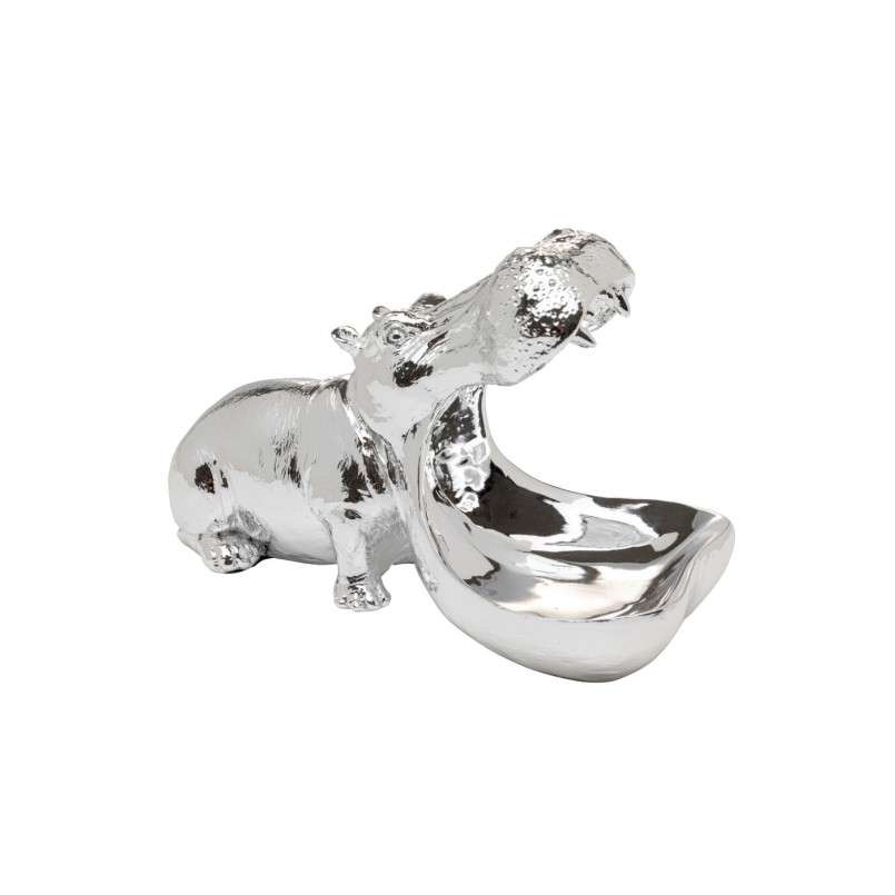 Figurine décorative Hungry Hippo 17cm Silver