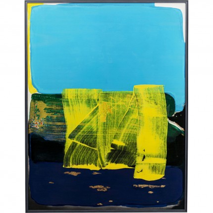 Tableau Frame Abstract High Gloss 120x160cm bleu Kare Design