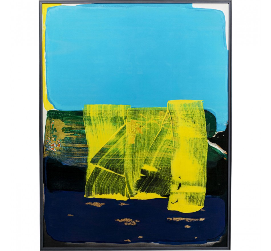 Tableau Frame Abstract High Gloss 120x160cm bleu Kare Design