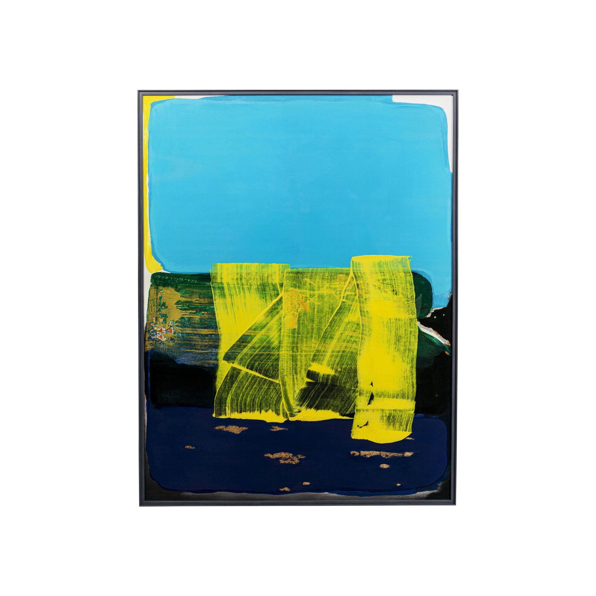 Tableau encadré Abstract High Gloss bleu 120x160cm