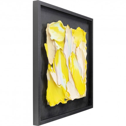 Tableau Frame Abstract In Box 80x80cm jaune Kare Design