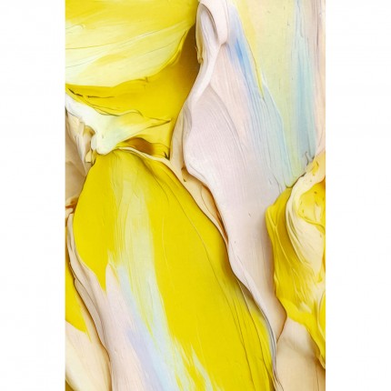 Framed Picture Abstract In Box 80x80cm yellow Kare Design