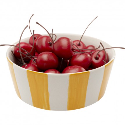 Kommen Cocina geel en wit Ø14cm (4/set) Kare Design