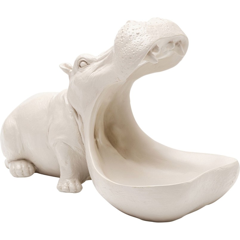 Figurine décorative Hungry Hippo 17cm greige