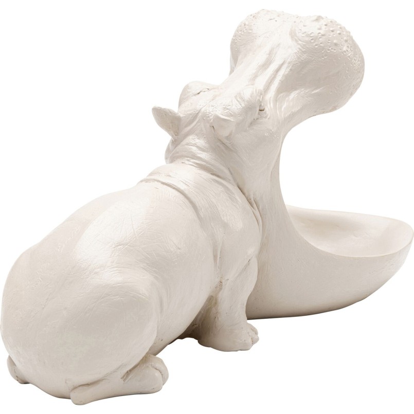 Figurine décorative Hungry Hippo 17cm greige