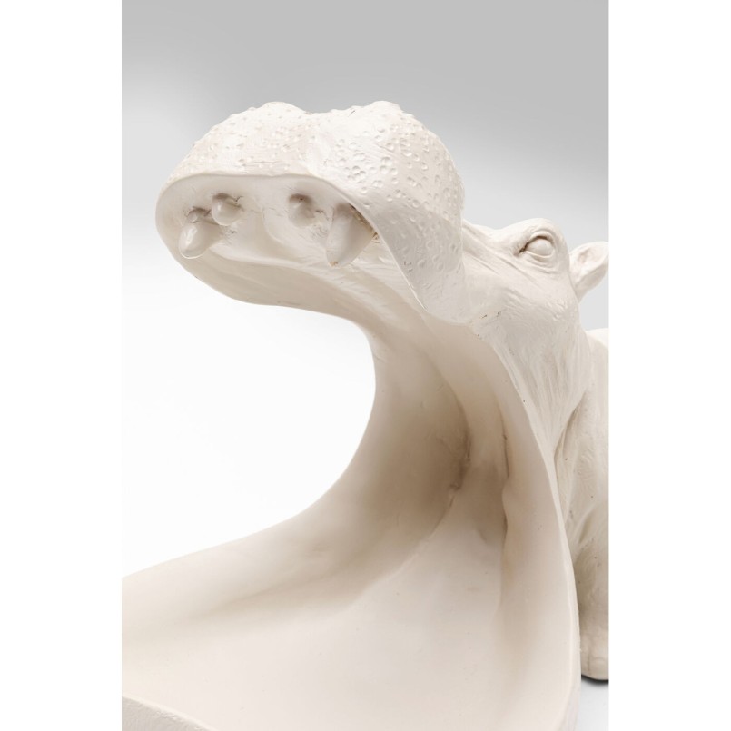 Figurine décorative Hungry Hippo 17cm greige