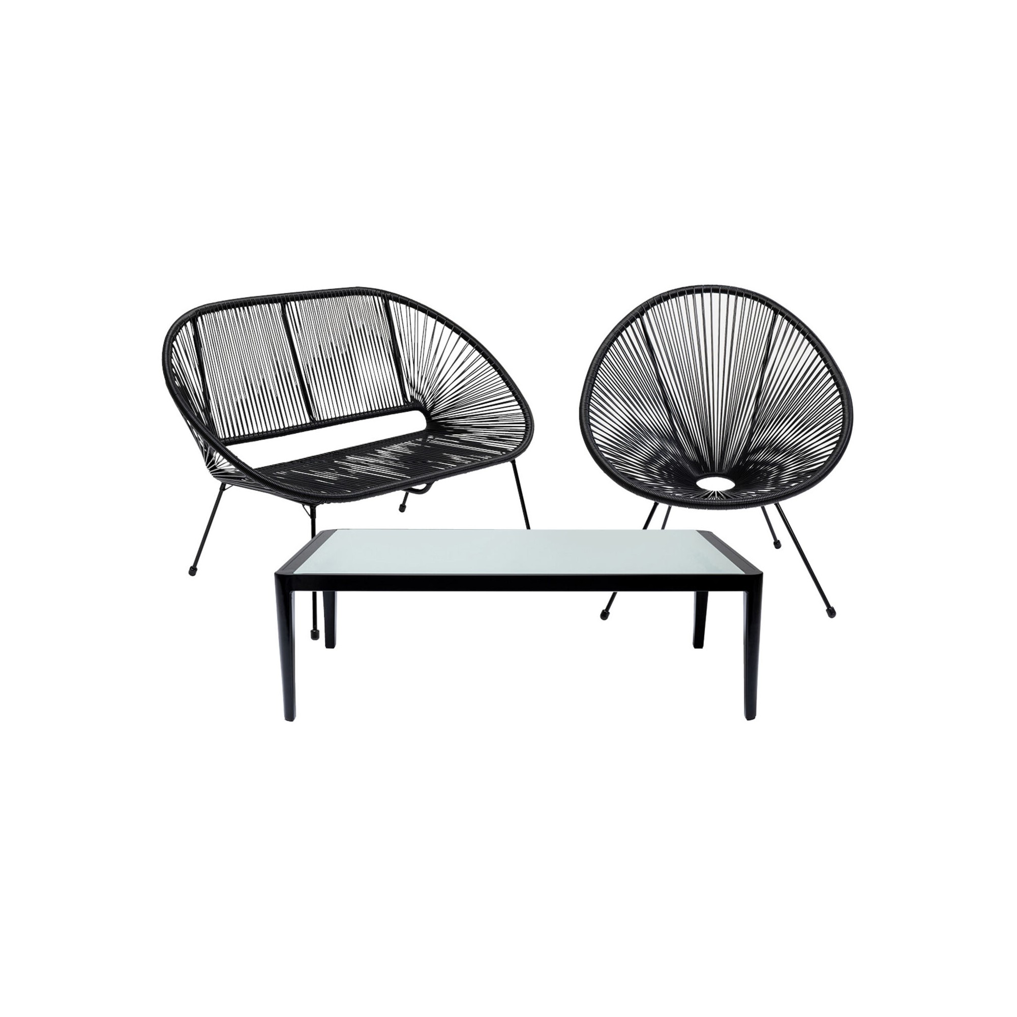 Outdoor Set Acapulco Tiki black Kare Design