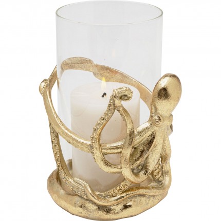 Candler Holder gold octopus 19cm Kare Design