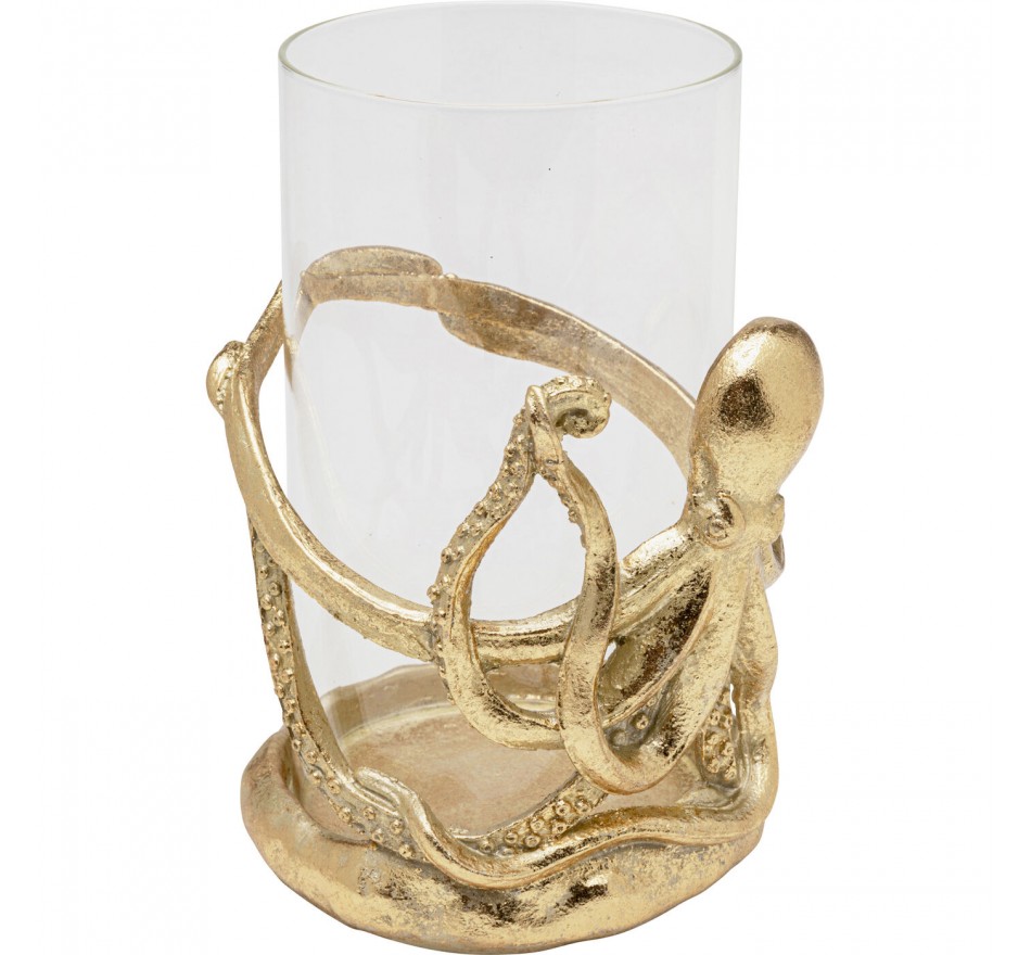 Kandelaar goud octopus 19cm Kare Design