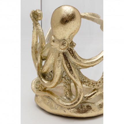 Kandelaar goud octopus 19cm Kare Design