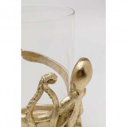 Candler Holder gold octopus 19cm Kare Design