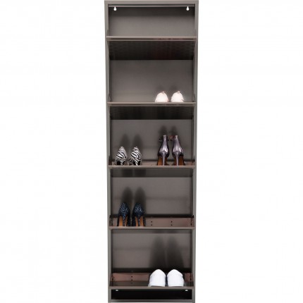 Schoenenkast Caruso alu 5 laden Kare Design
