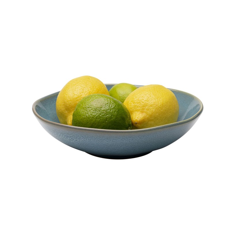 Assiettes creuses bleues en faïence - Organic - Kare Design