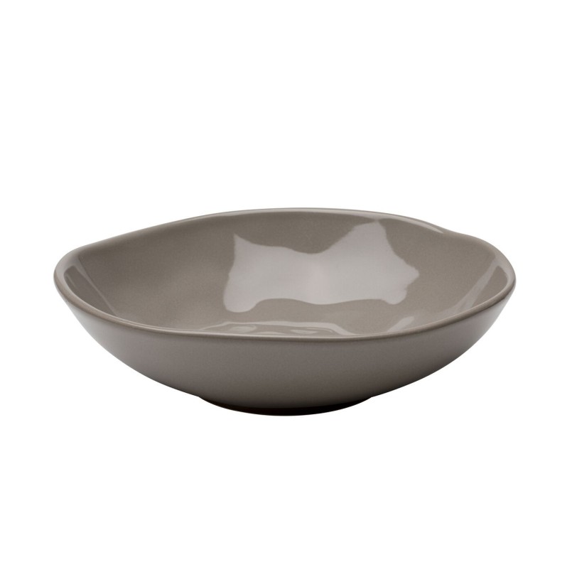 Assiettes creuses en faïence taupe - Organic - Kare Design