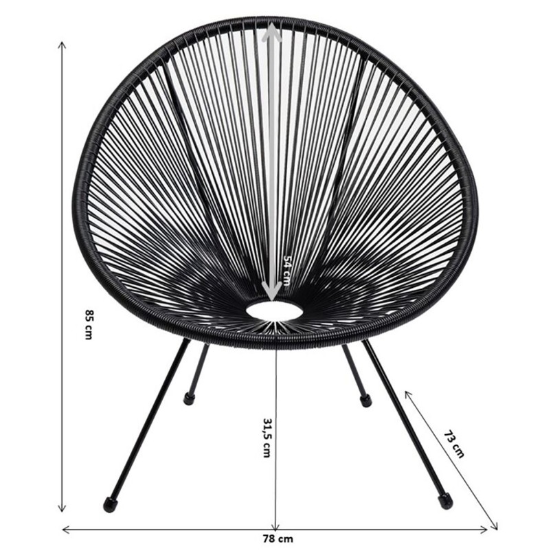 Tuinfauteuil Acapulco Mono oranje Kare Design