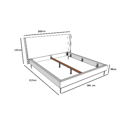 Bed Audrey fluweel oker Kare Design