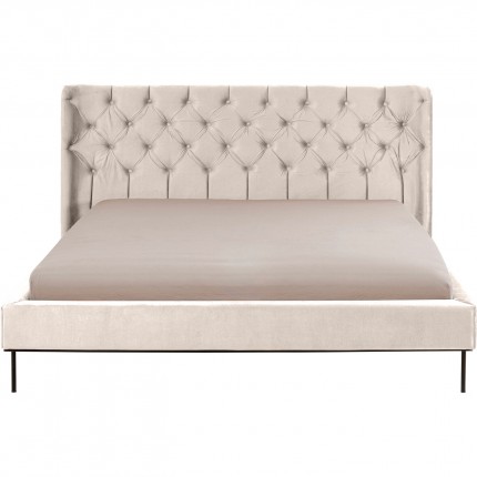 Bed Audrey fluweel creme Kare Design