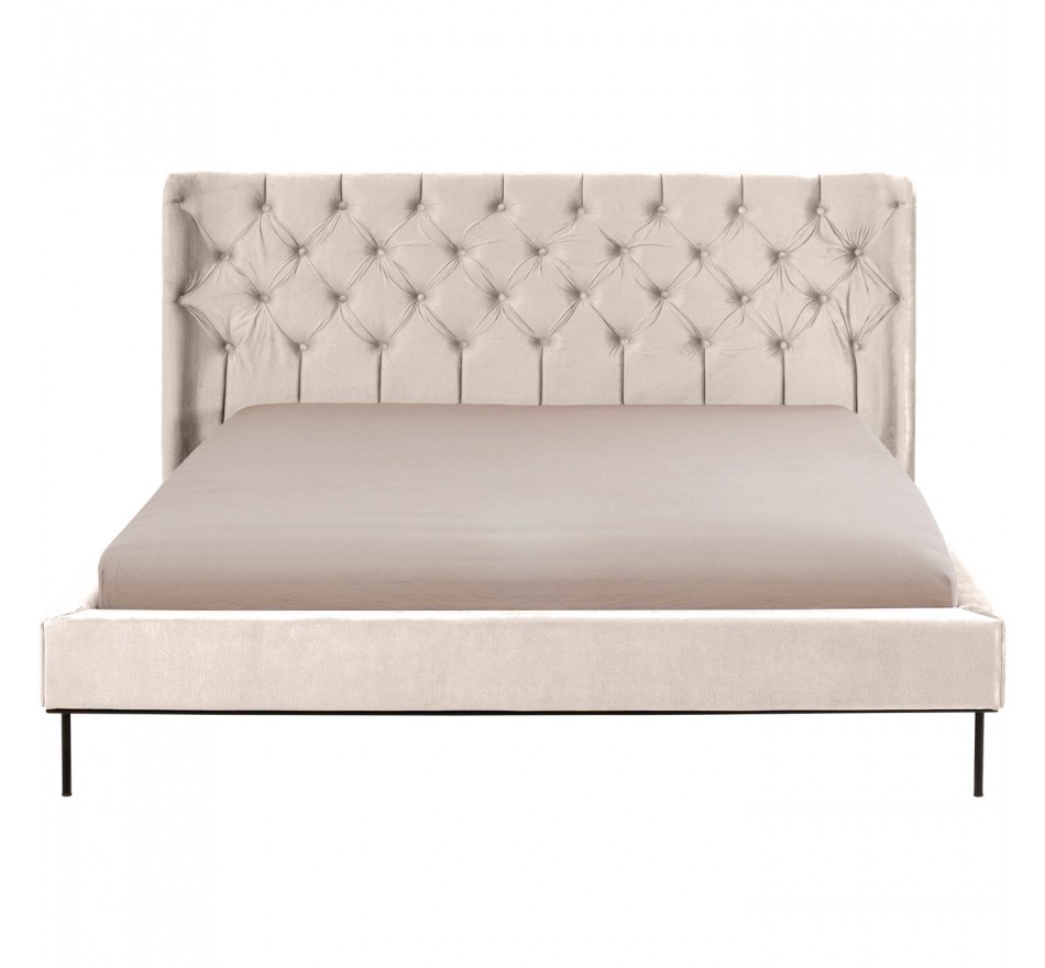 Bed Audrey fluweel creme Kare Design