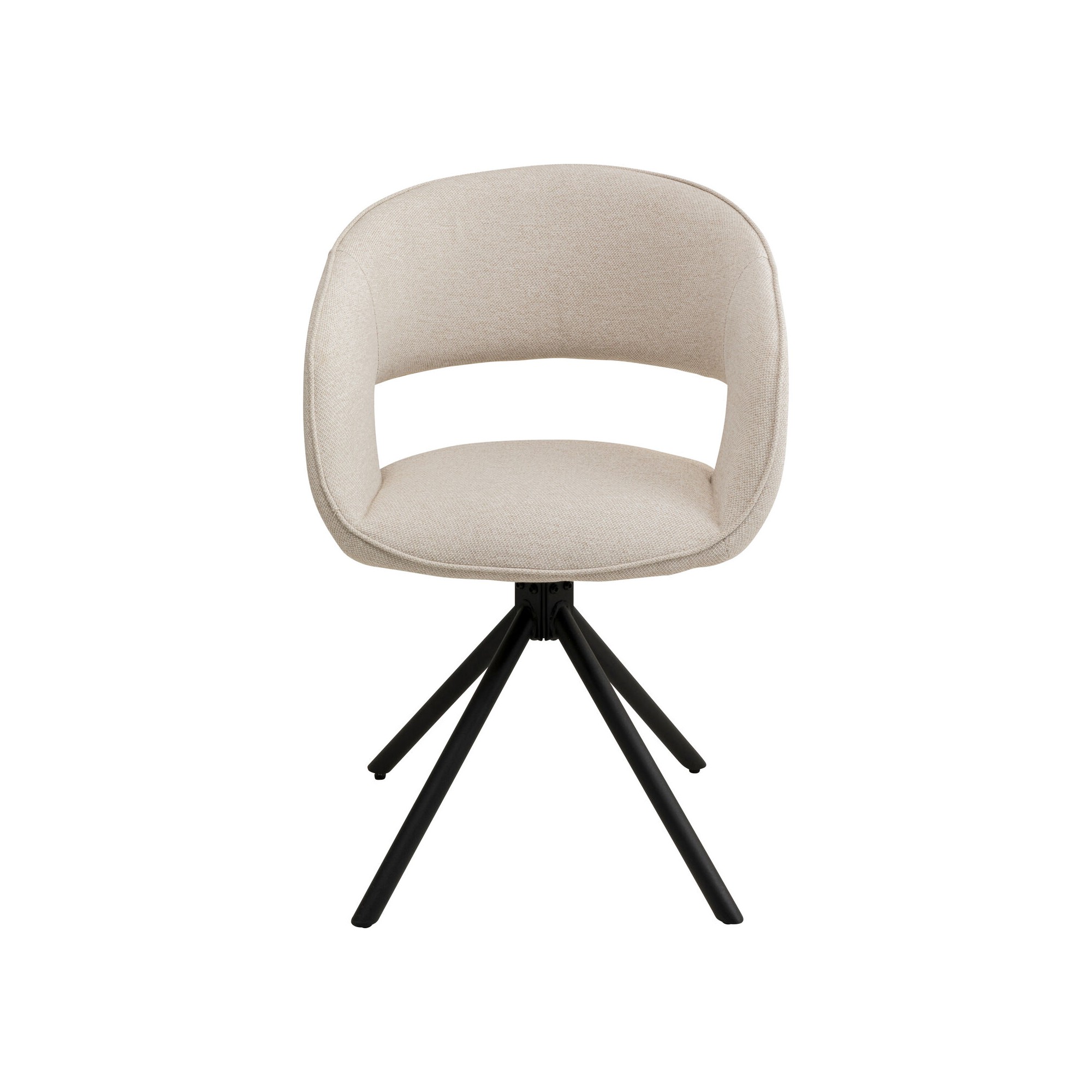 Draaistoel met armleuningen Gina zwart Kare Design