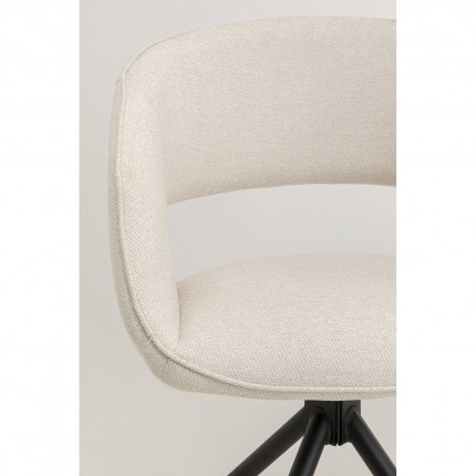 Swivel chair with armrests Gina black Kare Design