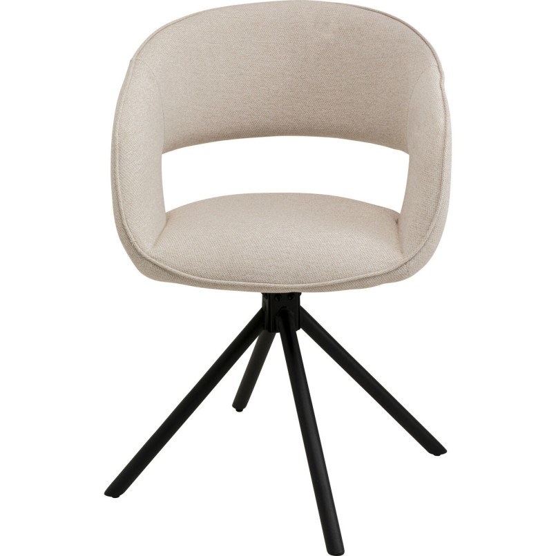 Draaistoel met armleuningen Gina zwart Kare Design