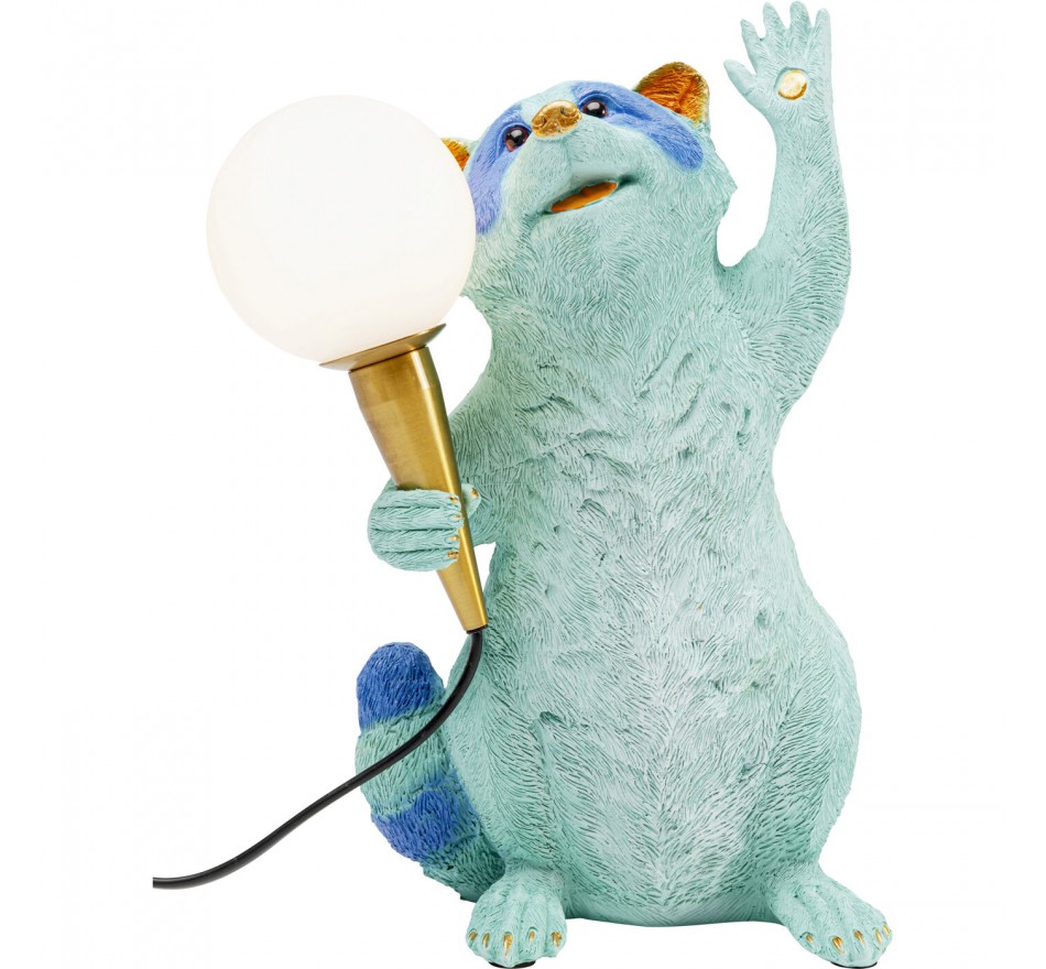 Table Lamp blue racoon Kare Design