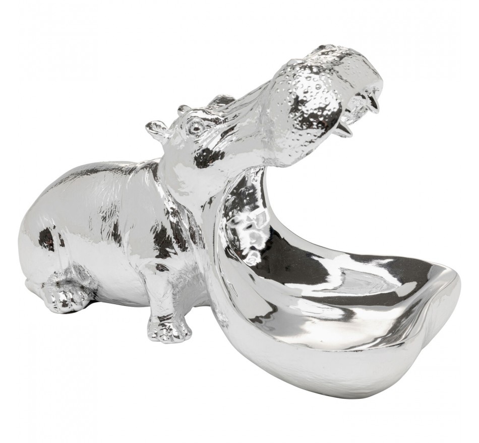 Serveerschaal nijlpaard zilver Kare Design