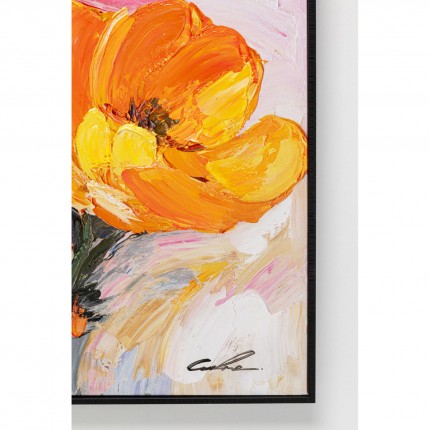 Tableau Frame prairie fleurie 80x80cm Kare Design