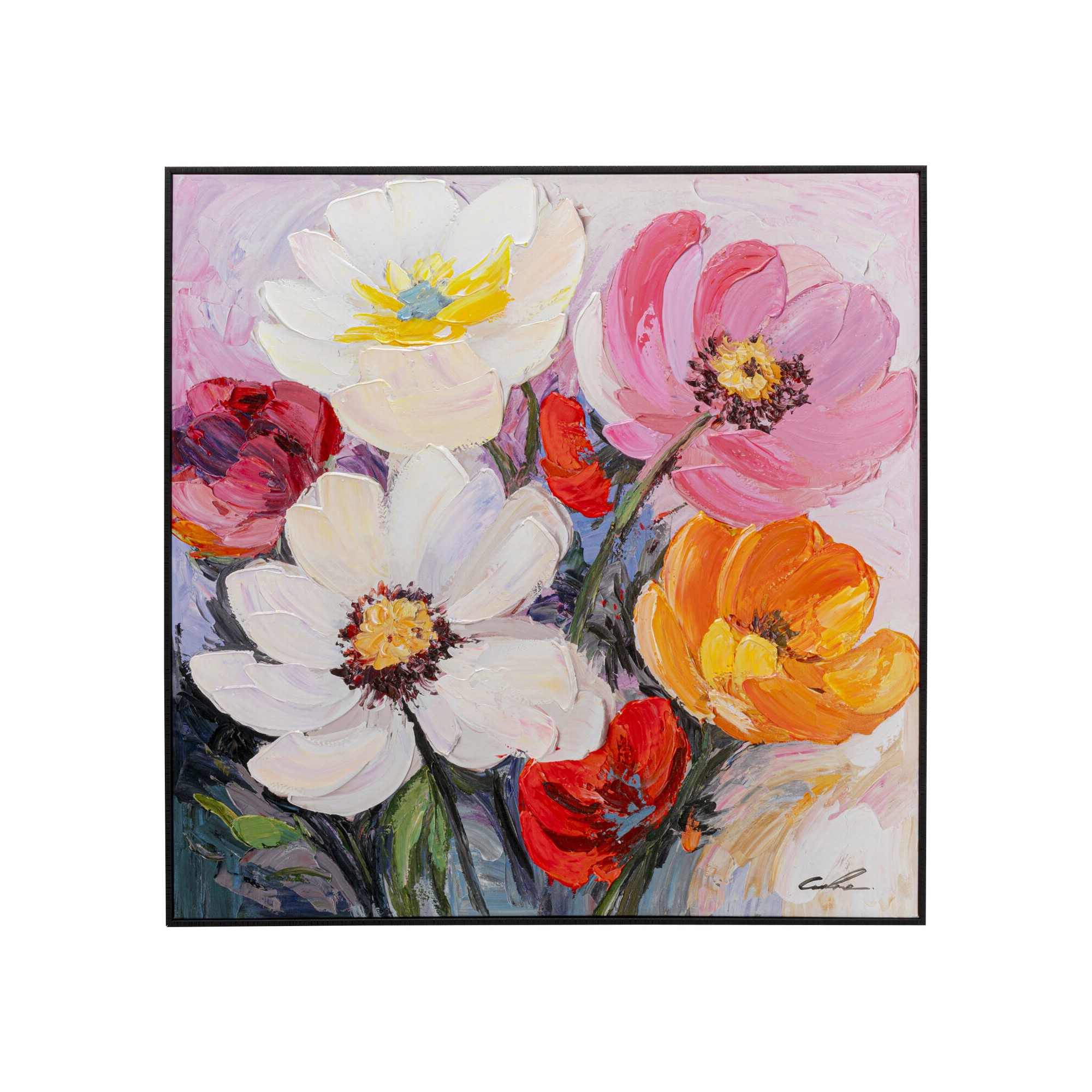 Tableau encadré Flower Meadow 80x80cm