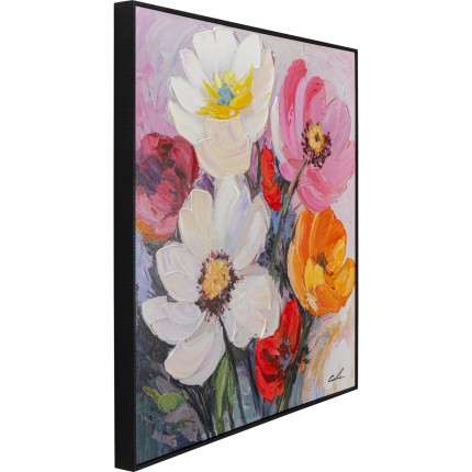 Tableau Frame prairie fleurie 80x80cm Kare Design