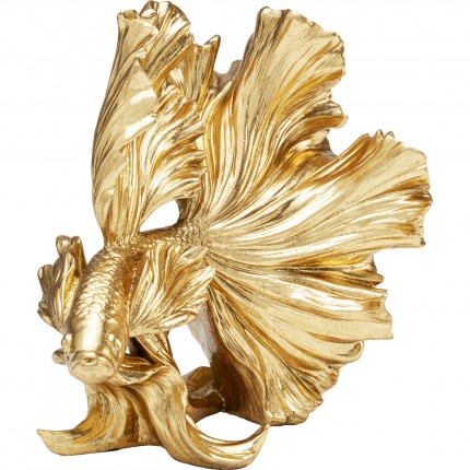 Déco poisson combattant 25cm doré Kare Design