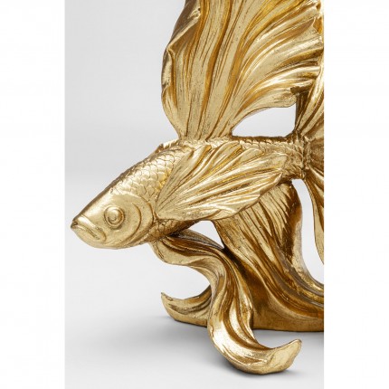Woonaccessoires betta vissen 25cm goud Kare Design